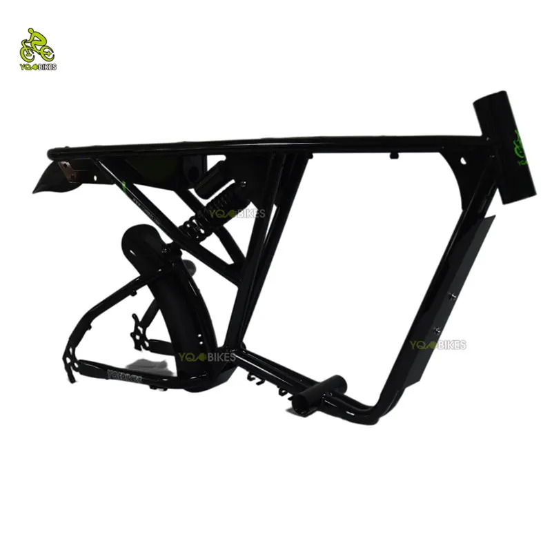 2022 New Paint 20inch Fat Electric Mountain Bike 73RX Frame Kit Black E MTB Bike Frame Frameset:Frame+Suspension+Free Shipping