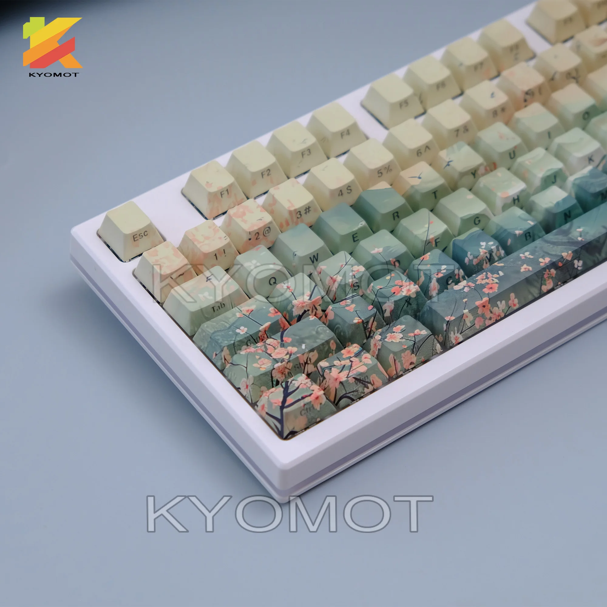 135 клавиш/набор тема раскраски тушью колпачки для клавиш из ПБТ с двойным