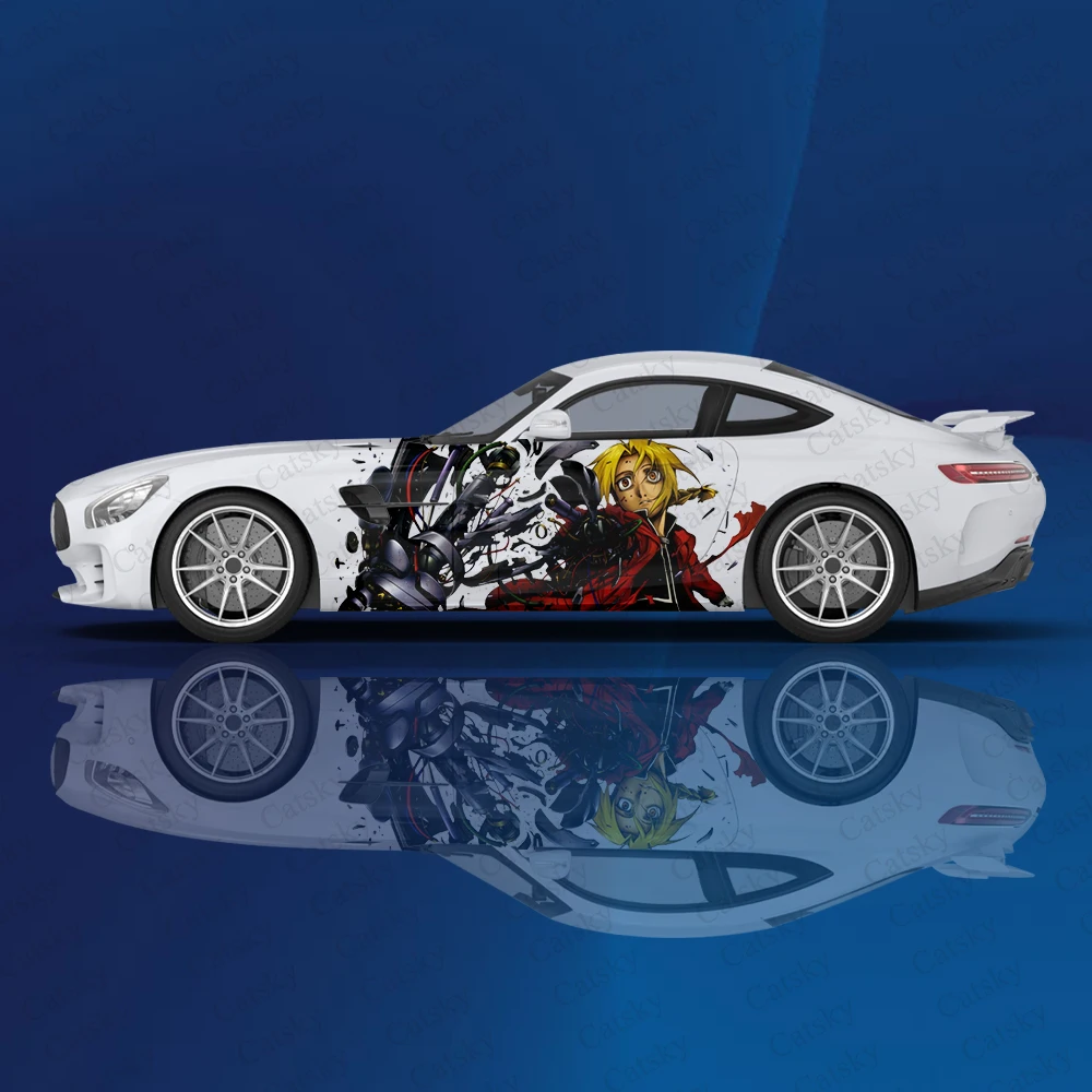 

Fullmetal Alchemist anime Car Sticker Side Graphic Fits Most Car Accessories Vinyl Decal Pattern Car Sticker Custom