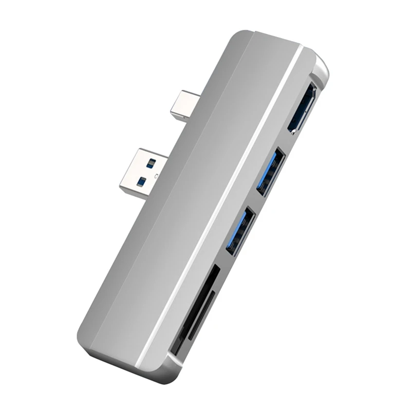 

Док-станция 5 в 1 с 2 портами USB 3,0 и кардридером для карт памяти