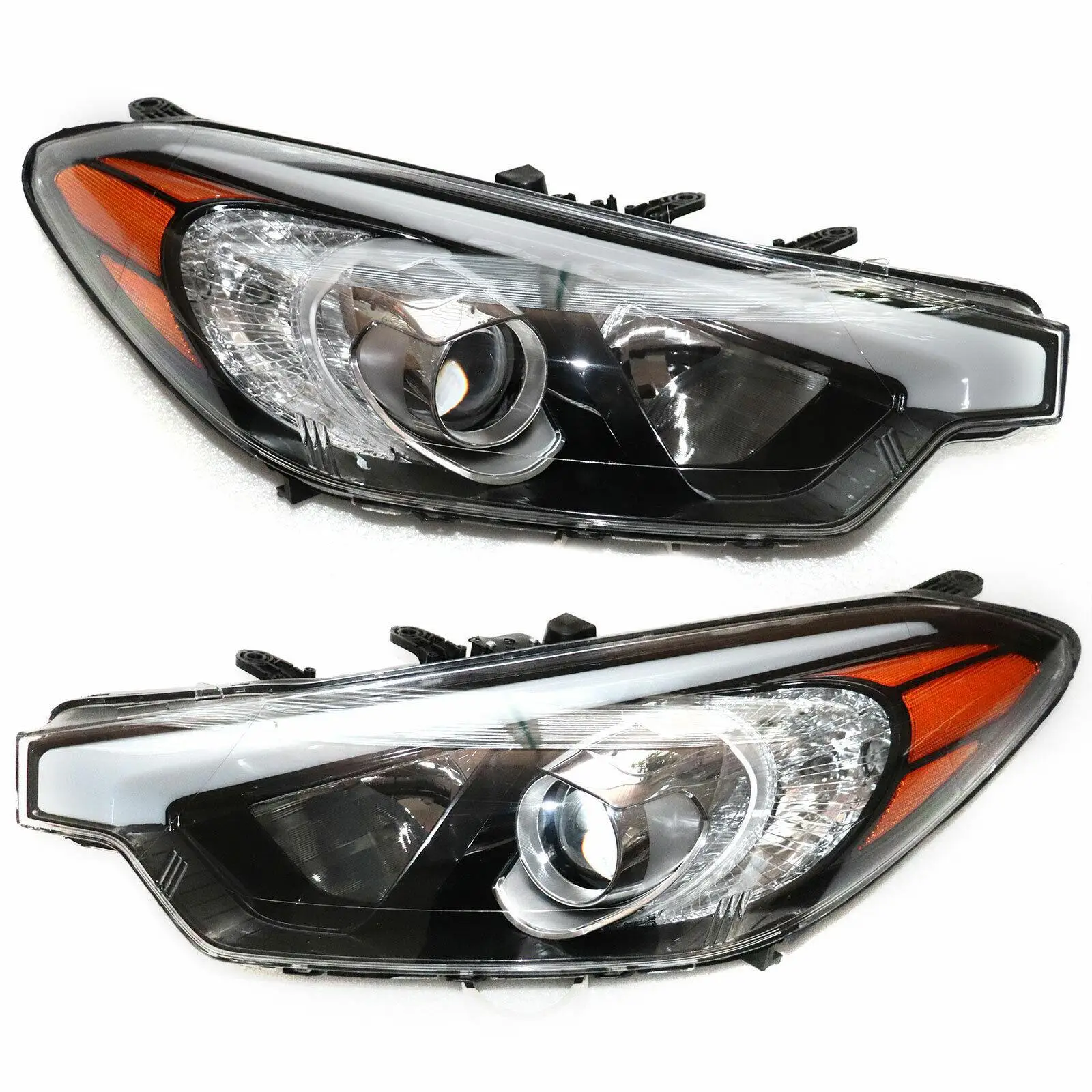 

For 2014 2015 2016 KIA Forte Forte5 Halogen Headlights Pair Set Left + Right