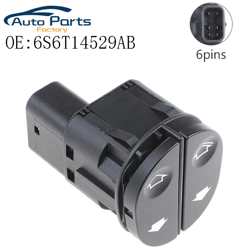 6S6T14529AB New Power Window Lifter Control Switch For Ford Fiesta Fusion KA Puma Transit 1459686 Switch Button