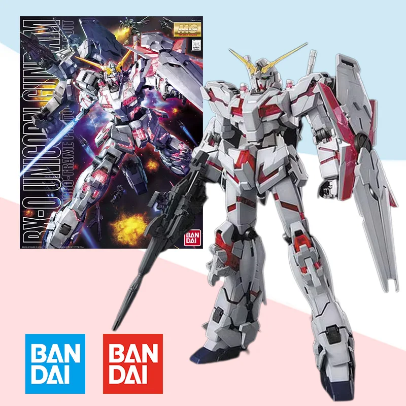 

Bandai оригинальная коробка MG 1/100 RX-0 единорог GUNDAM психорамка OVA полное действие аниме ПВХ модель комплект сборка игрушка подарок для детей