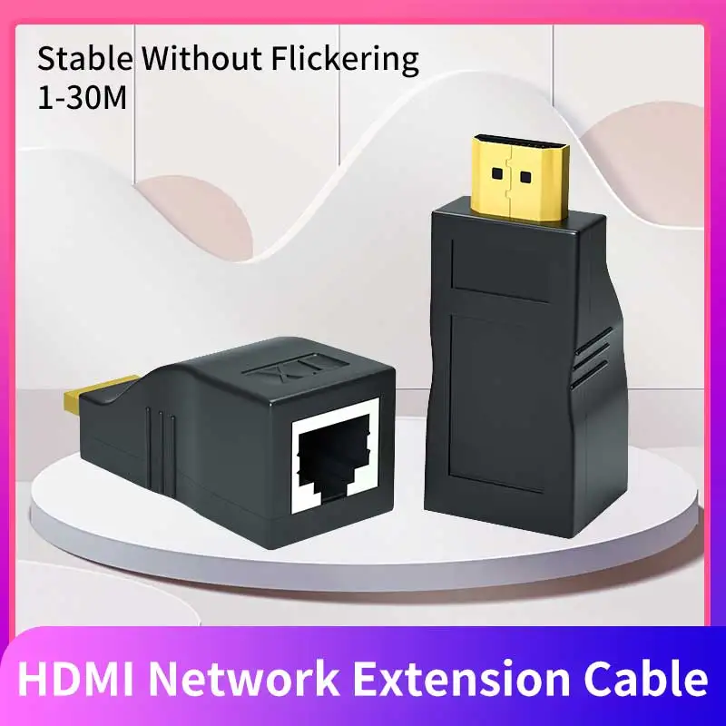 Удлинитель RJ45 4K HDMI-совместимый до 30 м кабель Ethernet CAT6 Cat5e порты сеть LAN для PS3 ТВ ПК DVD