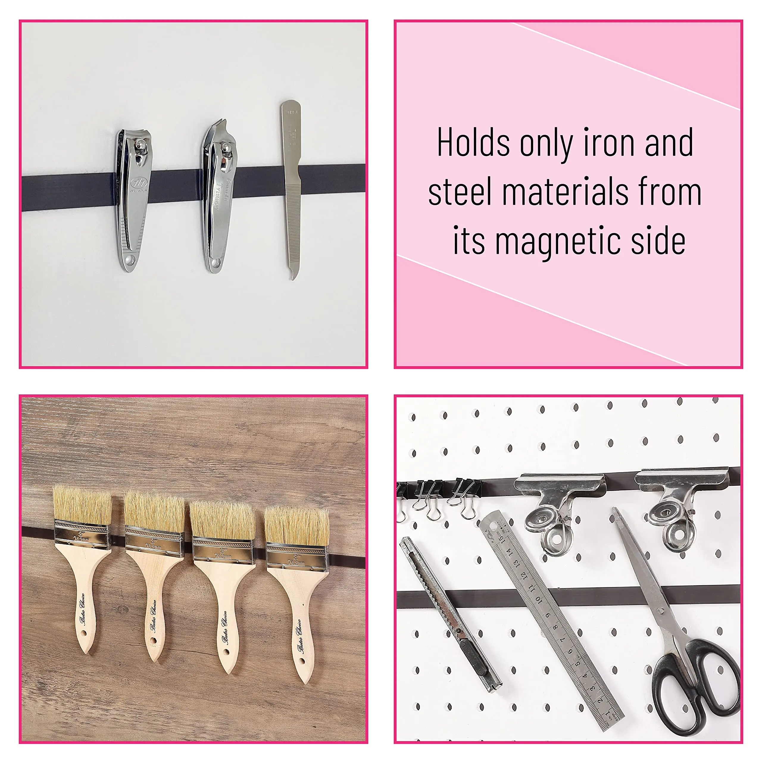 2 метра/рулон 10x1 5 15x1 20x1 25x1 мм самоклеящаяся Гибкая магнитная полоса резиновая