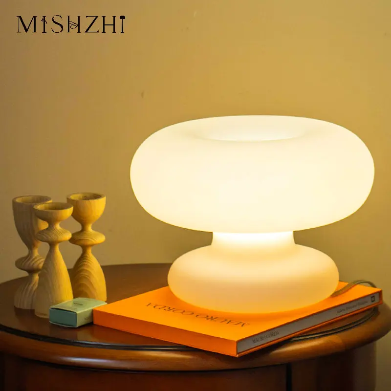 

Nordic Modern Atmosphere Simple Mushroom Table Lamp Decoration Living Room Bedroom Bedside Desk Lamp Room Art Deco Night Light