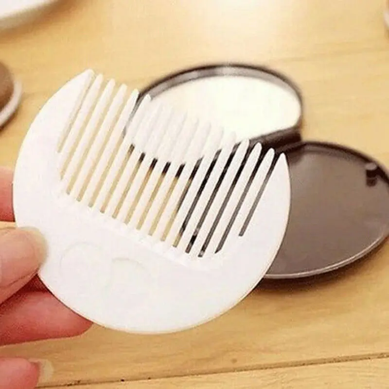 1pc Mini Pocket Cute Chocolate Cookie Shaped Fashion Design Makeup Mirror with 1 Comb Set Party Gifts | Дом и сад