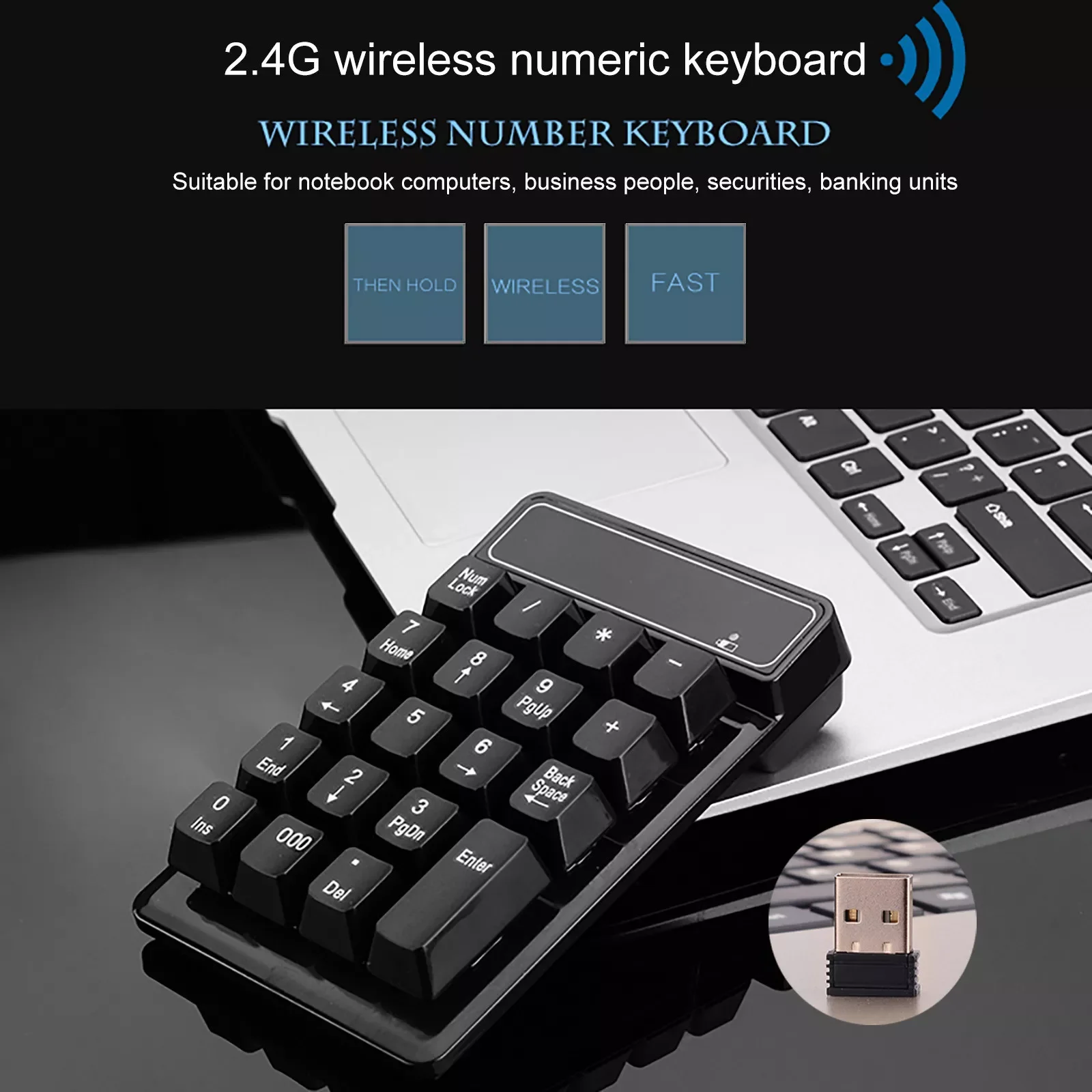 Enlarge Full Size Wireless Keyboard Pad Keyboard Keys Number Portable 4.0 Keypad Num 19 Numeric Digital Bluetooth Keyboard Bee Keyboard
