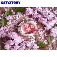 gatyztory 5d diy diamond painting scented tea diamond embroidery mosaic flowers personalized gift pictures for the home decor