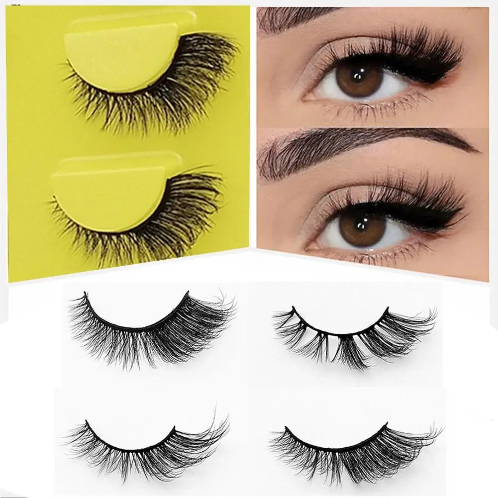 

5pairs 3D False Eyelashes Reusable Hand-made Natural Fluffy Lash Extension Long Winged Eyelash End Big Eye Makeup Cosmetics