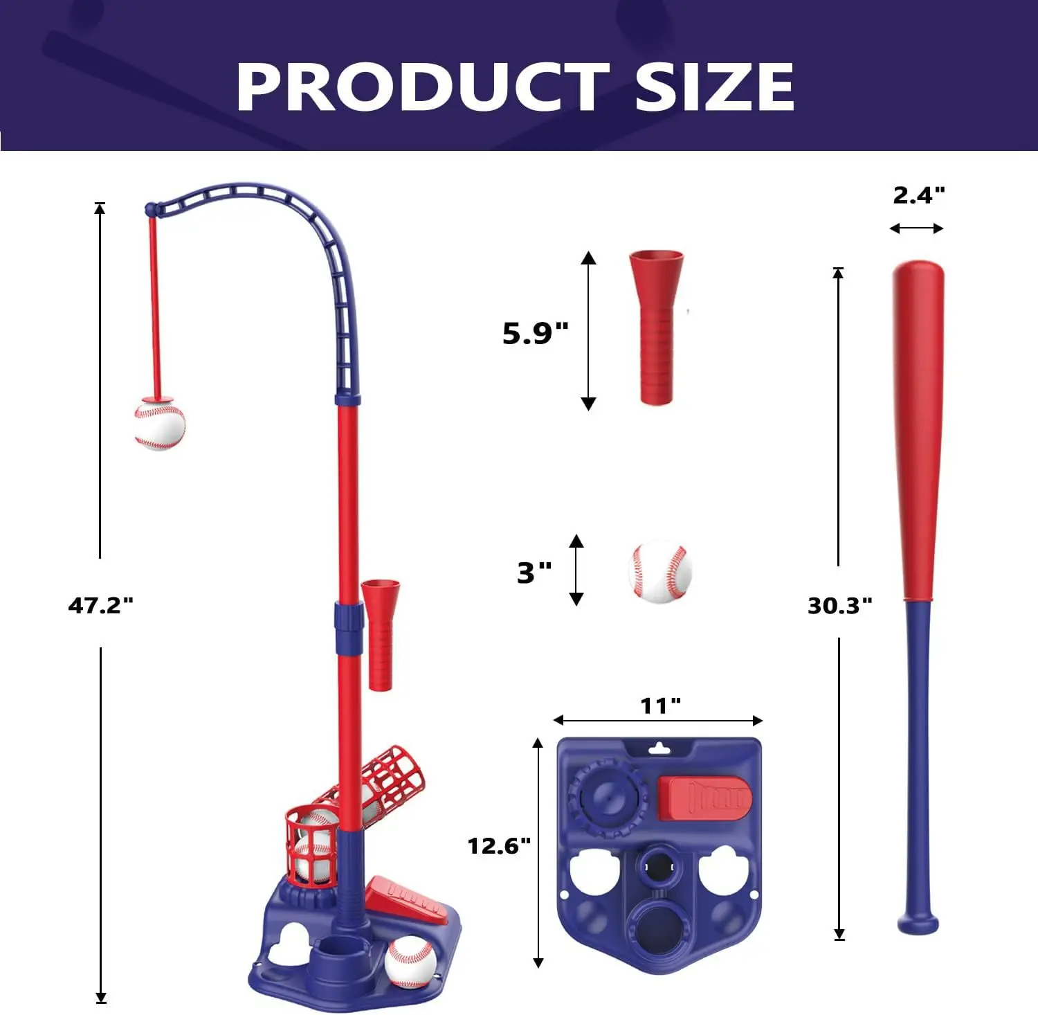 Набор для бейсбола 3 в 1 детей Nike