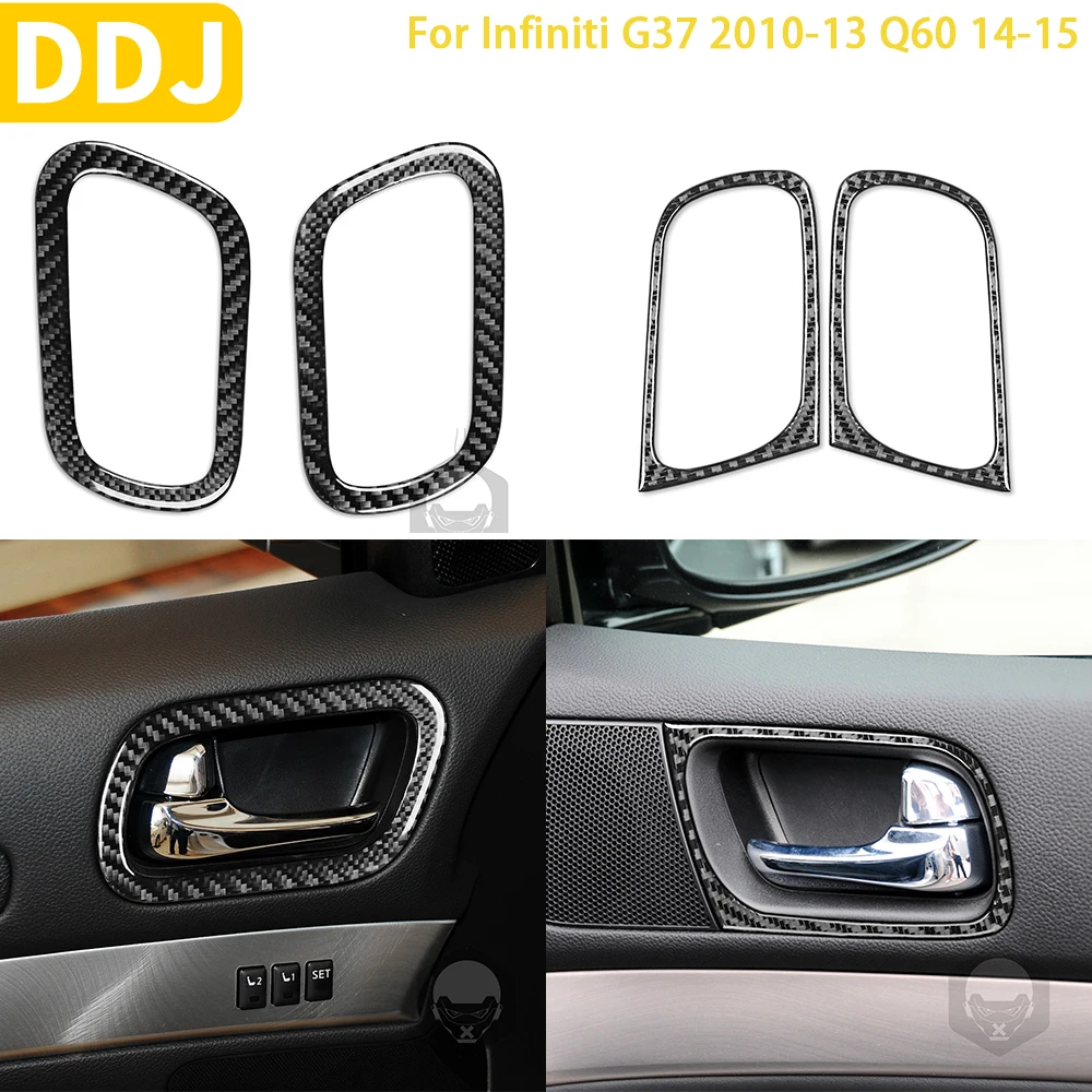 

Аксессуары для Infiniti G37 2010-2013 Q60 2014 2015, автомобильные аксессуары из углеродного волокна для тюнинга салона автомобиля, CD панель управления пер...