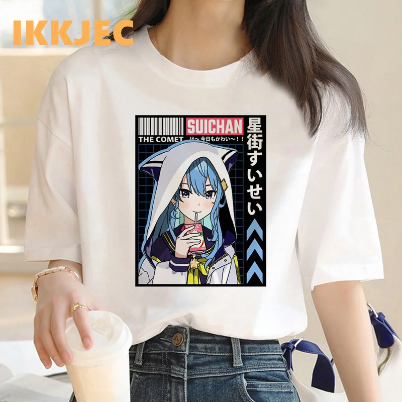 

hololive t shirt female y2k clothes print aesthetic Korea 2022 t-shirt graphic tees women white t shirt