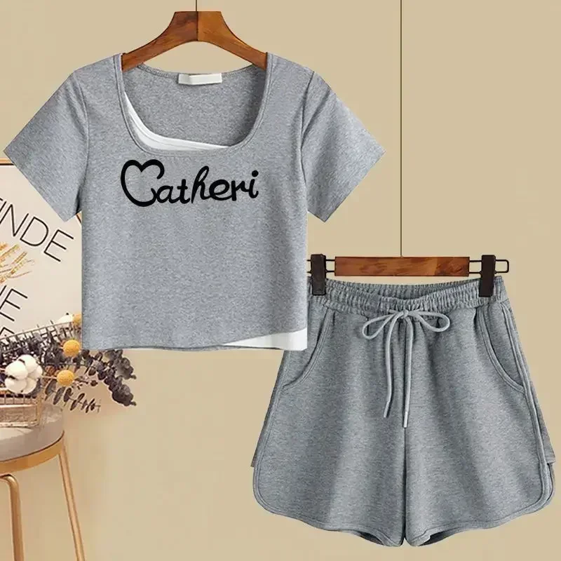 2024 модный новый искусственный костюм-двойка женские весенне-летние свободные