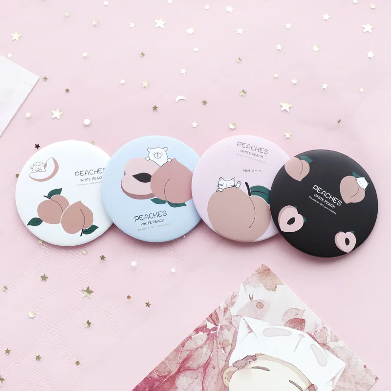 

CASHOU107 Anti-fall Cartoon Portable Small Mirror Cute Girls Makeup Mirror Pocket Mirror for Beauty Tools