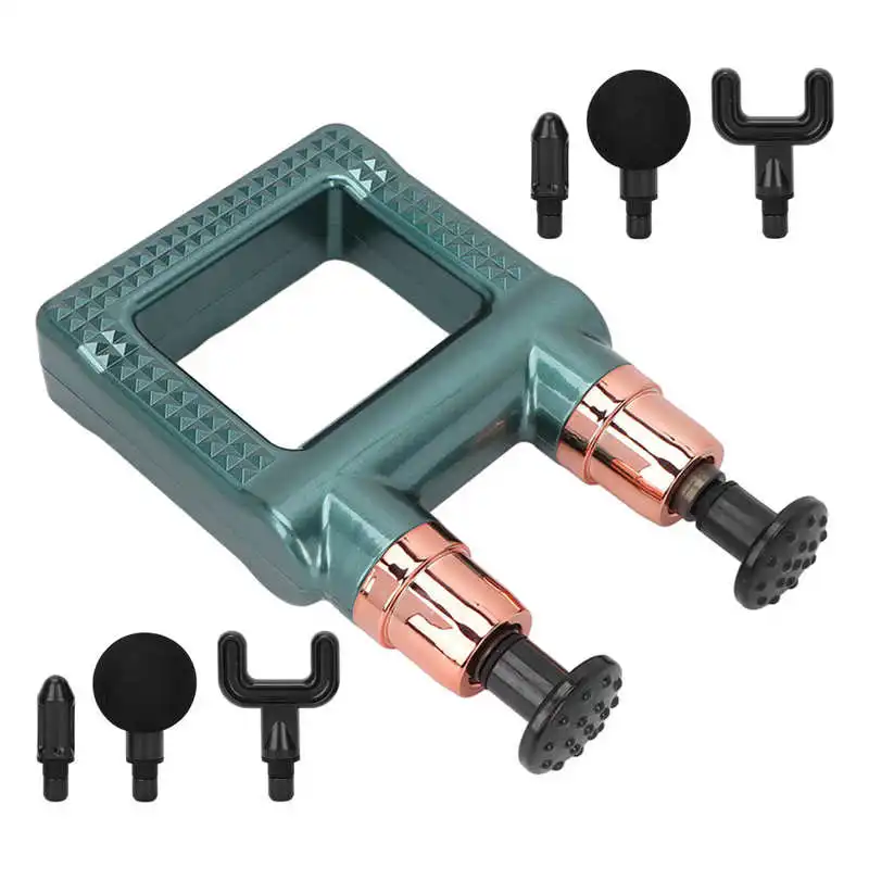

Mini Muscle Massage Gun 32 Massage Strength Double Head Fascia Massage Gun Deep Tissue Percussion Noise Reduction for Office Use