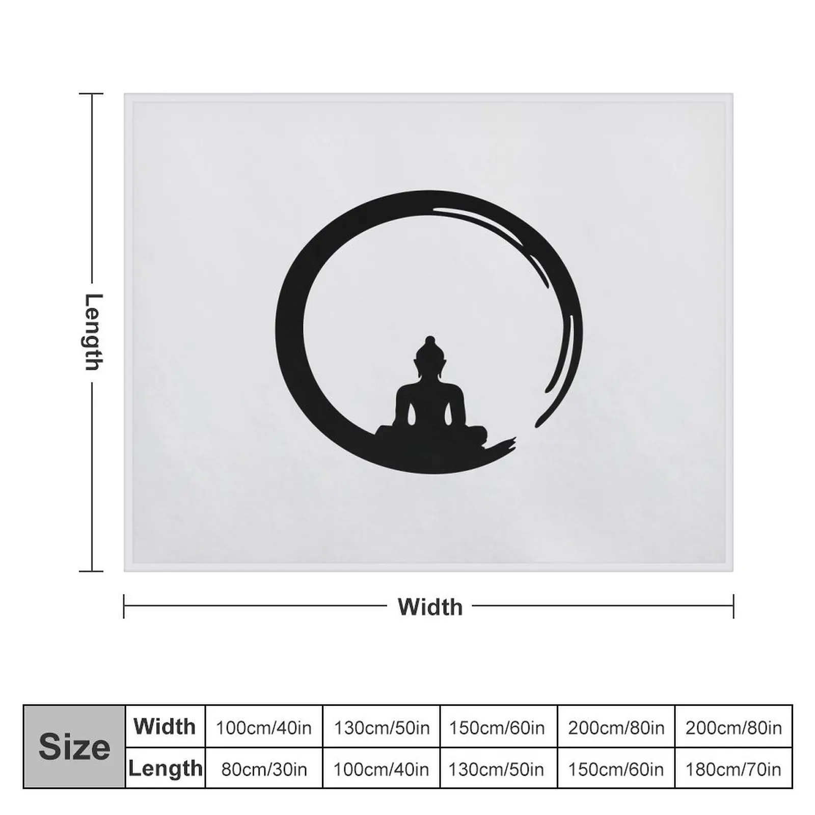 Enso Zen Круг Просвещения Медитация Будда Буддизм Япония Плед Спальный мешок Одеяла