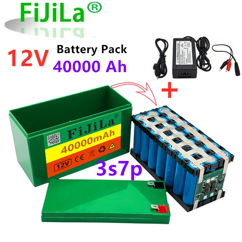 

3S7P 12V 40Ah BMS Charger Spray Is Widely Used In 12V Electric Equipment:Tricycle Scooter Traffic Light Camera Lighting LightEtc