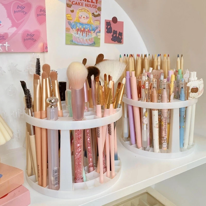 

Storage Box Lattices Make-up Brush Table Organizer Make Up Tools Pen Storage Makeup Nail Polish Cosmetic Holder Box