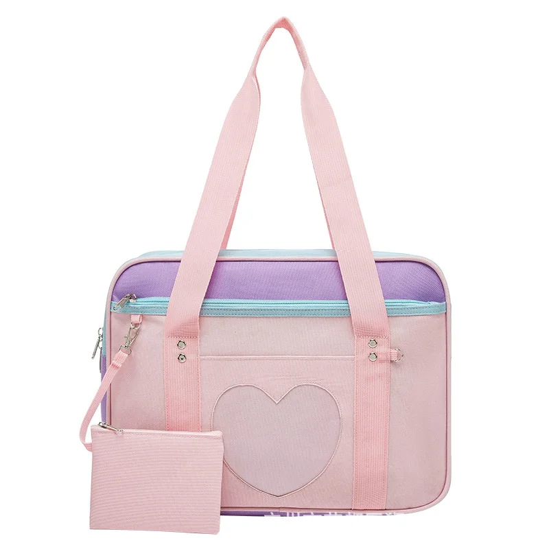 

Japanese Preppy Style Uniform Shoulder hool Bags for Women Girls Canvas Large Capacity Casual Luggage Handbags Totes