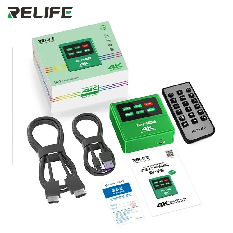 Микроскоп RELIFE M17 4K, электронная камера HDMI HD промышленного класса, камера 60 кадров в секунду, чип, поддержка видео/фото/Udisk