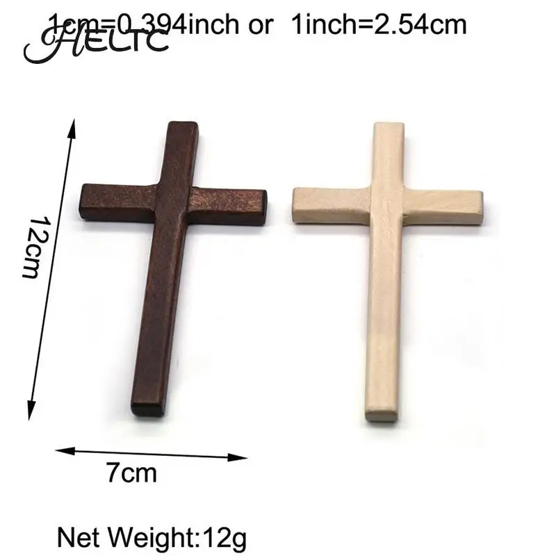 

Christian Wooden Cross Hanging Wall Large Long Crucifix Two Color 12cm