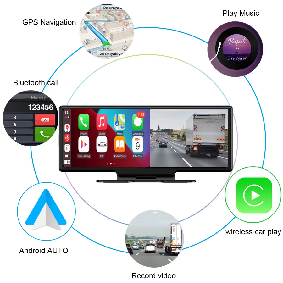 Видеорегистратор автомобильный 10 26 дюйма 2k GPS 1080p |