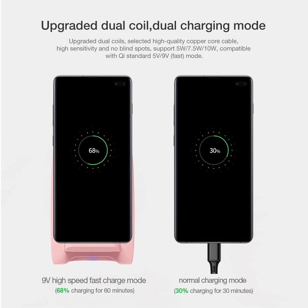 Беспроводное зарядное устройство NILLKIN 10 Вт Qi держатель для быстрой зарядки