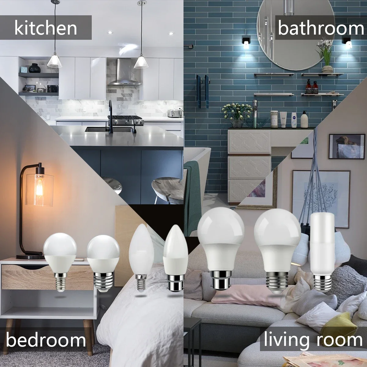 2022 Focos High Brightness Led Bulb 3w-18w E14 E27 B22 3000K 4000K 6000K Lamp With Ce Rohs For Home Office Interior Decoration