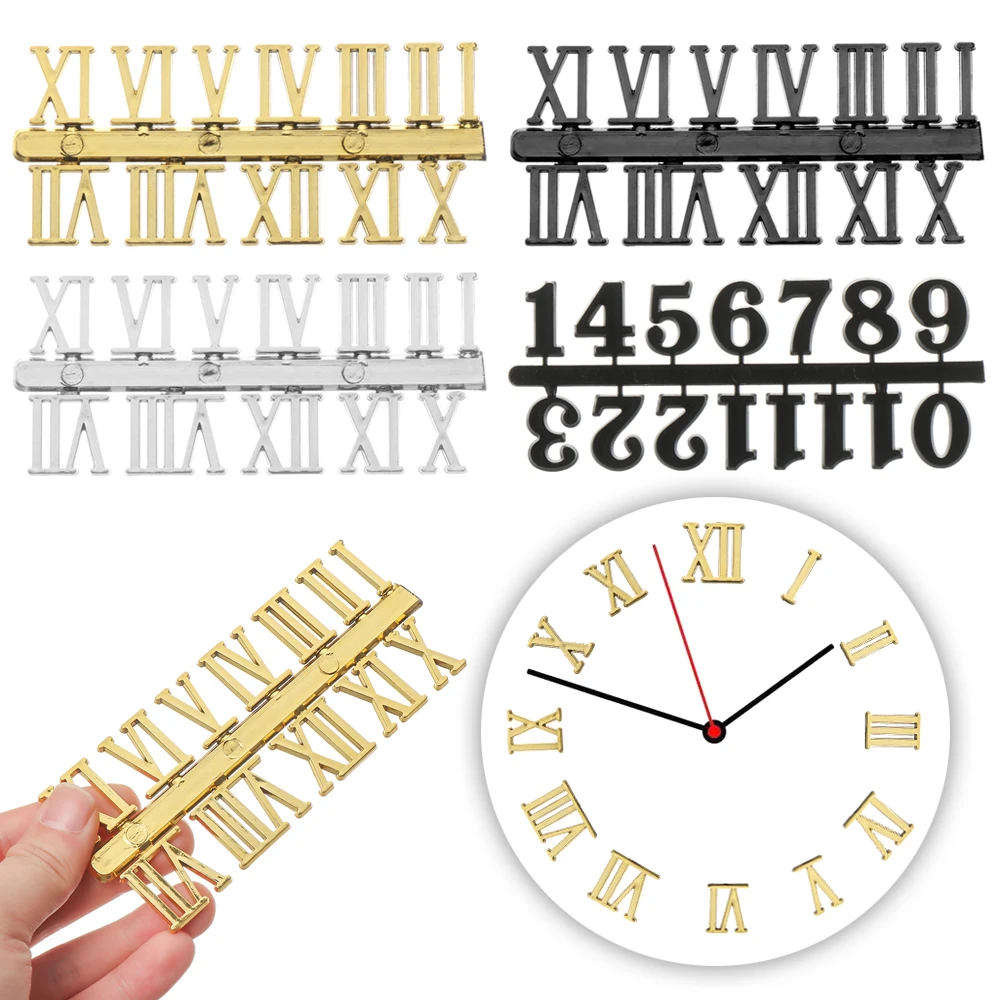 

1 Set Handmade Material Restore Digital Repair Tools Roman Numerals Clock Numerals Accessories Arabic Number Quartz Clock Parts