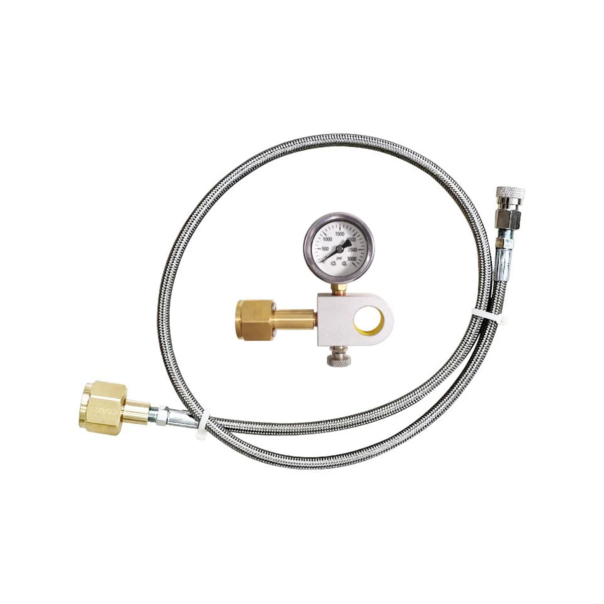 

1.5M Steel Braided Hose W21.8 with CO2 Filling Adapter for Replacement Compatible with DUO Terra Art Model