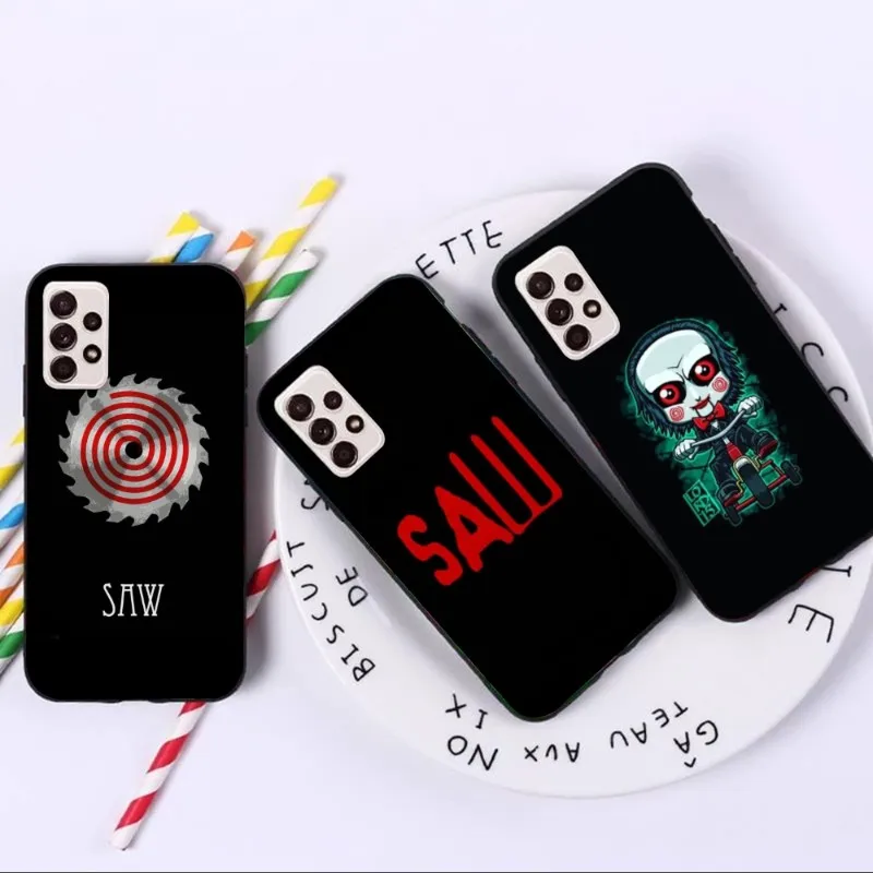 Чехол для телефона Jigsaw Movie Samsung мягкая обложка черный корпус A91 A81 A73 A72 A71 A30S A20 A12 A13