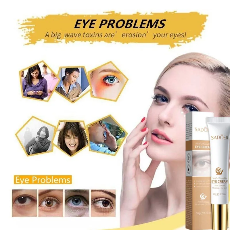 Сыворотка для кожи вокруг глаз с экстрактом улитки от морщин и темных кругов под