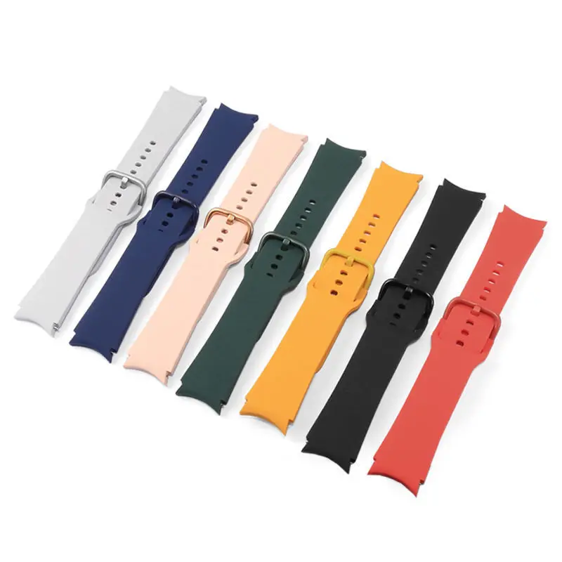 Ремешок 20 мм для Samsung Galaxy Watch 4 5 6 7 44 40 Pro Classic 42/46 43/47 Band Active 2 Gear S3 Силиконовый браслет