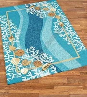 coastal shells area rug 3d all over printed room mat floor anti slip carpet home decoration themed living room carpet 04