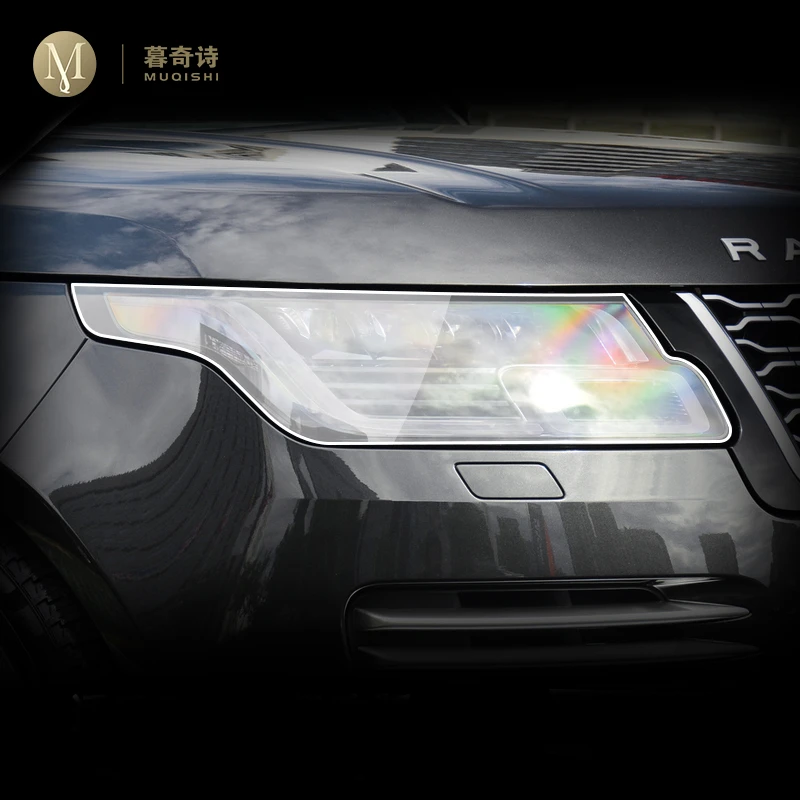 

For Land Range Rover 2018-2023 Car Exterior PPF protective film Headlamp scratch protection TPU transparent film Smoked black