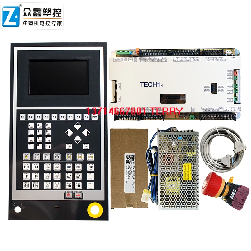 

Techmation Tech1H with HMI-Q7 control system for injection molding machine( new & original PLC )