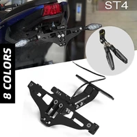 motorcycle universal adjustable tail tidy rear license plate holder with led light for ducati st4 s abs st4s 1999 2000 2001 2006