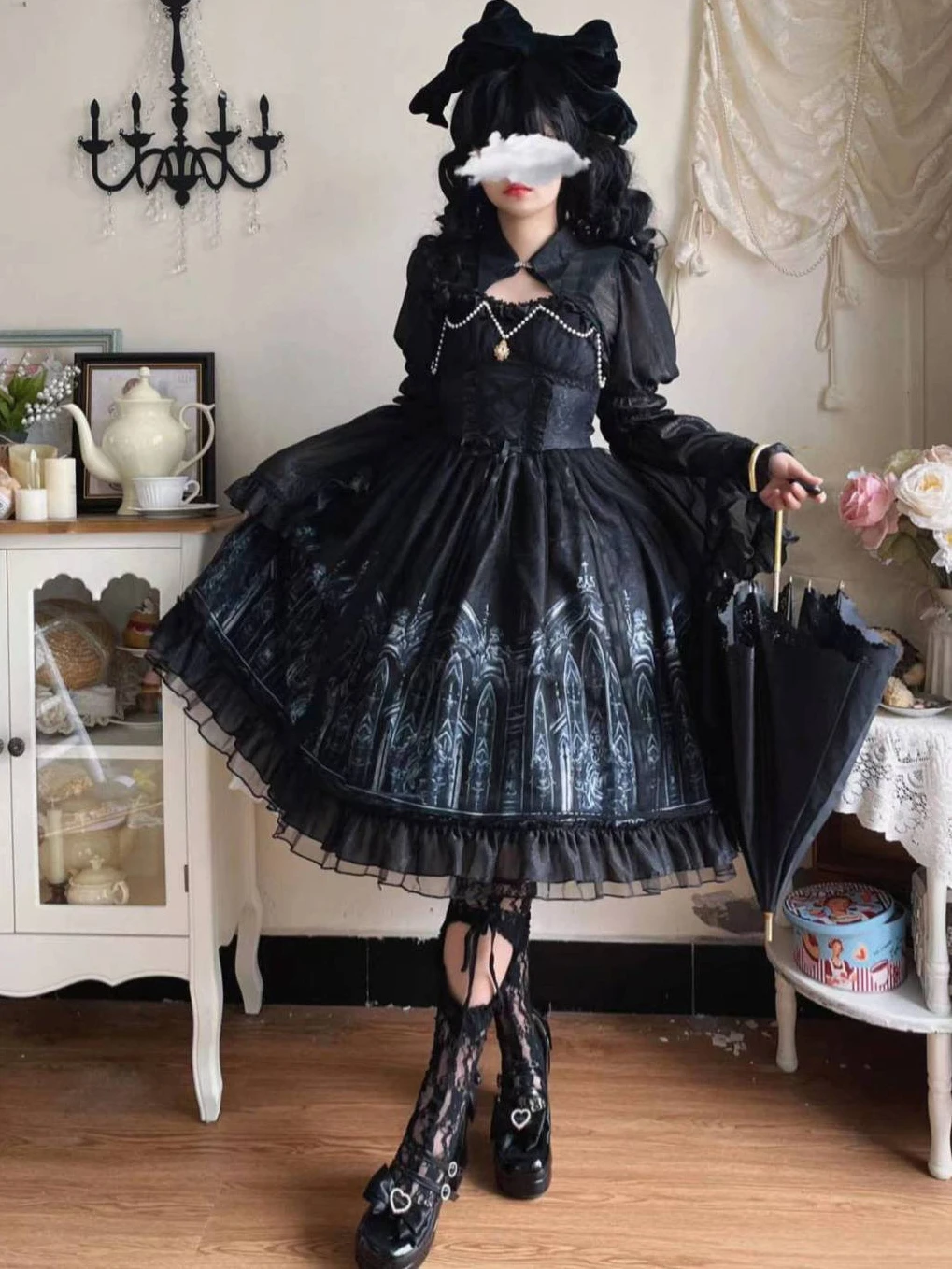 Coalfall тихая ночь церковь ~ девочка оригинальный дизайн Готическая Лолита платье