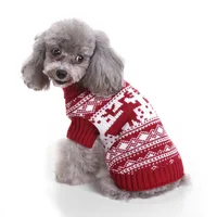 Dog Sweater Pet Christmas Knit Turtleneck Clothes for Small Medium Dogs Cat Puppy Costume Coat Autumn Winter Elk Sweater Warm