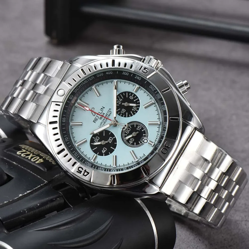 

Новинка, Лидер продаж, мужские часы Breitling AAA +, высококачественные автоматические часы с датой, многофункциональные Роскошные спортивные мужские часы с хронографом