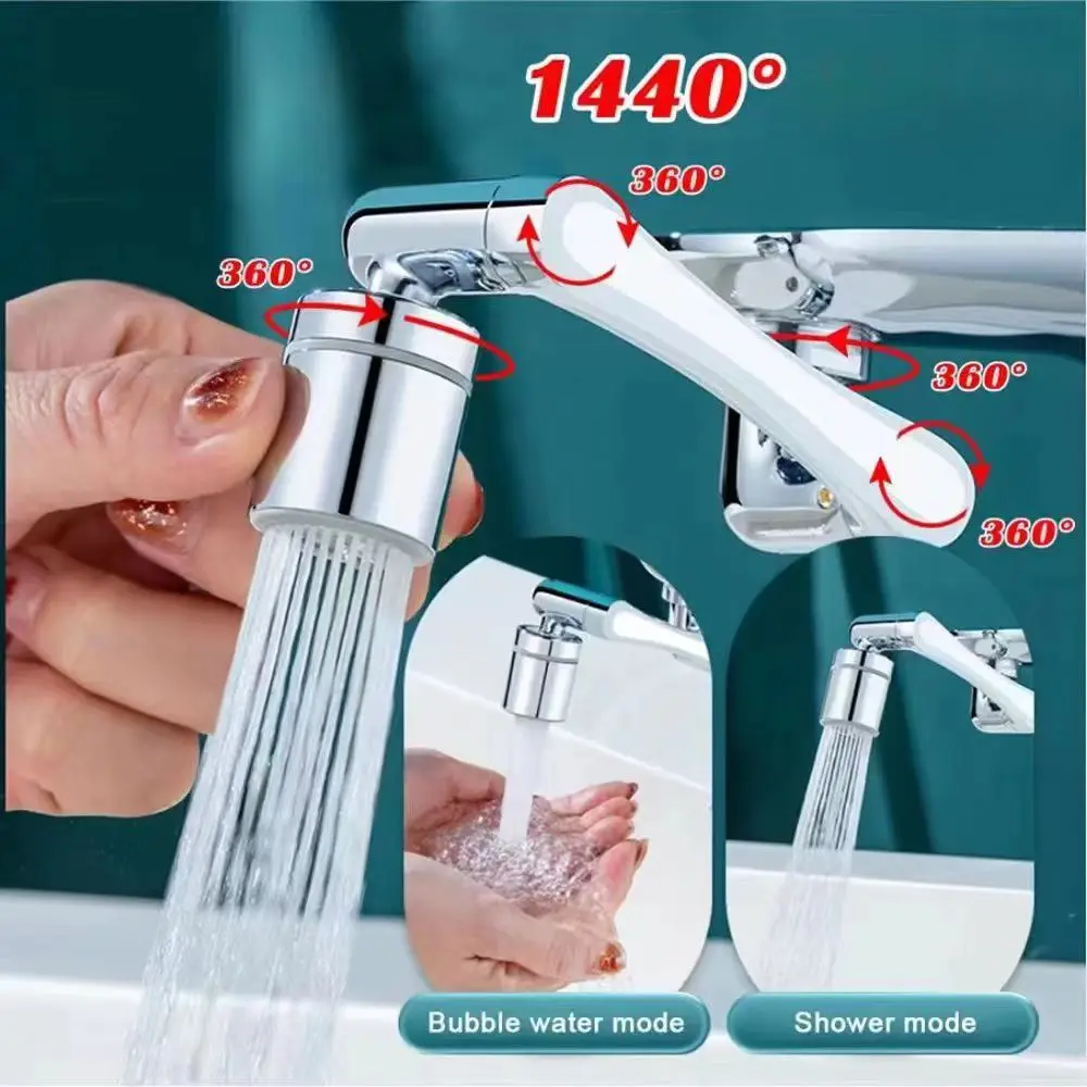 

Universal 1440° Rotate Faucet Aerator Extender Splash Filter Faucets Bubbler Nozzle 1080° 360° Sprayer Kitchen Faucet Extension