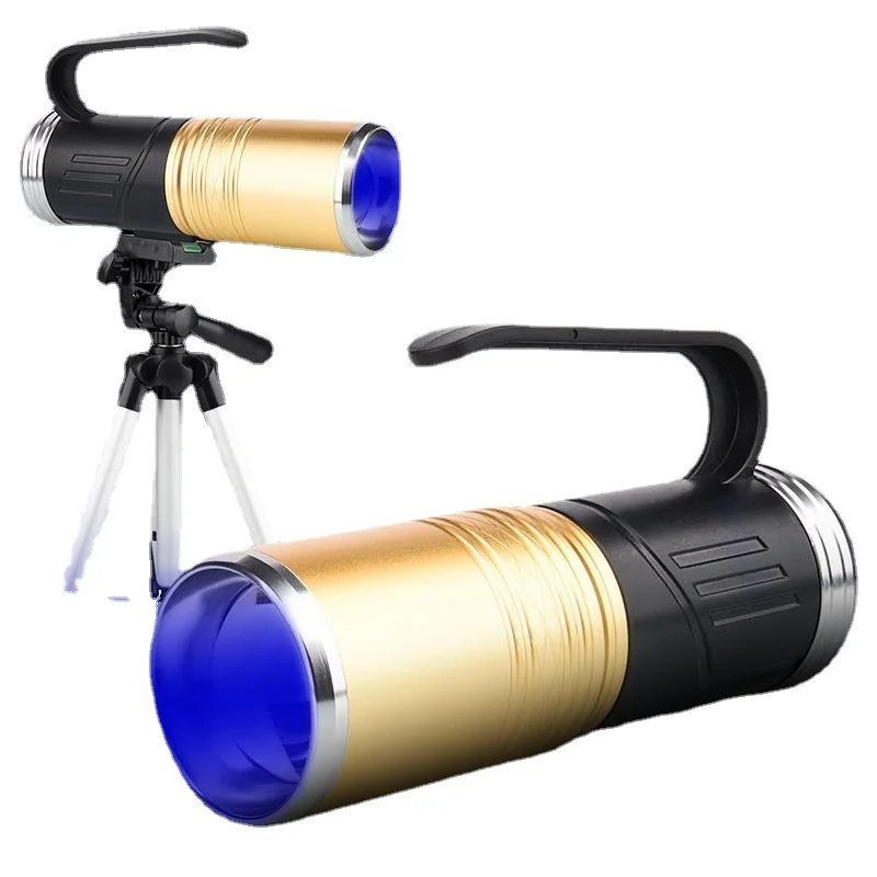 

Night Fishing Lamp Platform Fishing Luminous Glare High Power Zoom USB Charging LED Blue Light Purple Light Wild Fishing Lamp