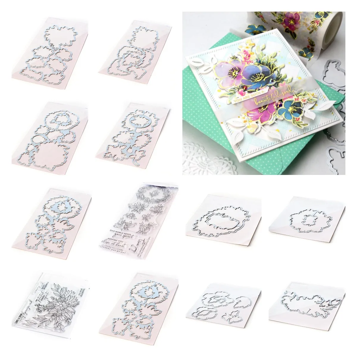 

Flower Series Suit Metal Cutting Dies Diy Scrapbooking Craft Stencil Photo Template Decor Handmade 2022 New
