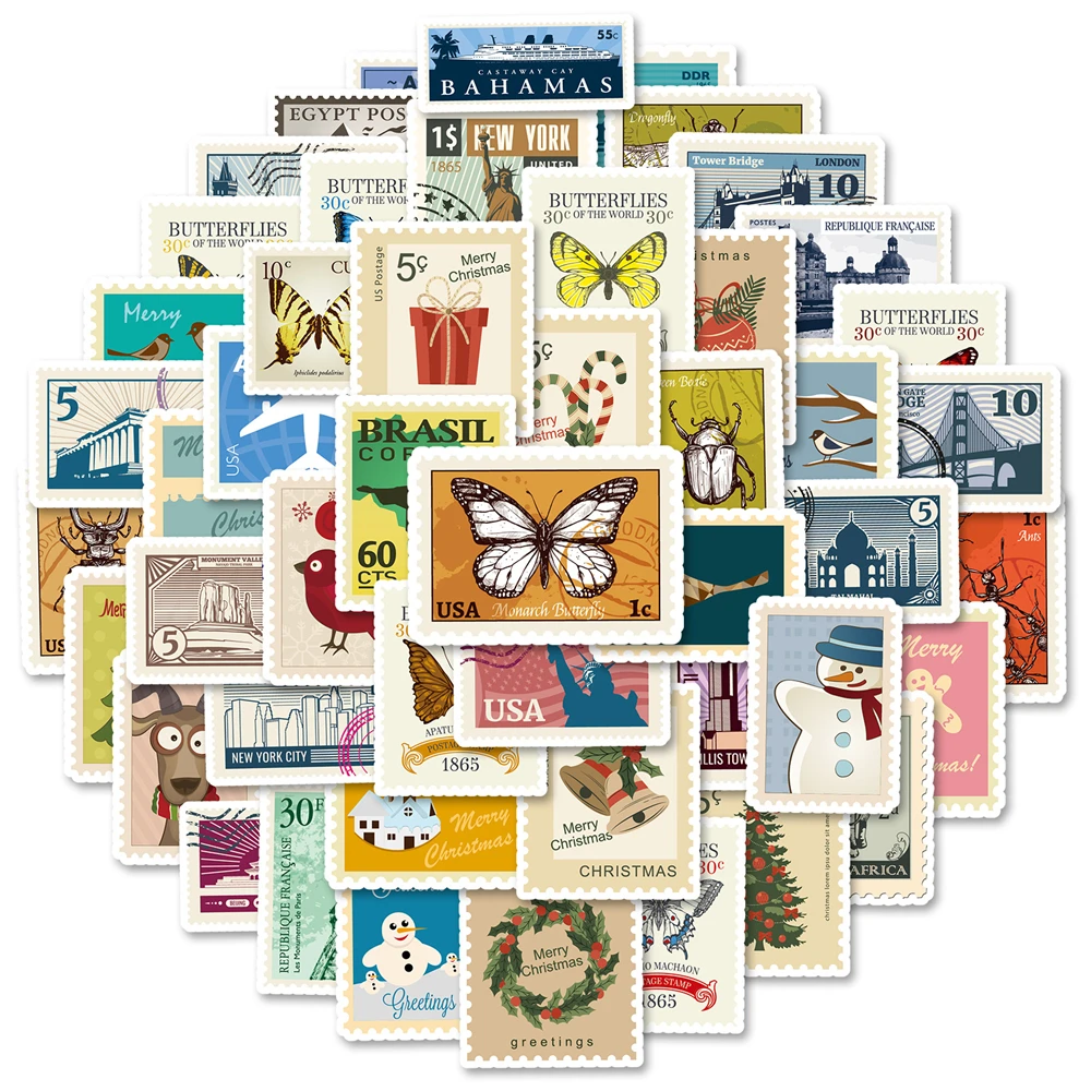 

10/30/50PCS Cartoon Retro Animal Stamps Creative Graffiti Stickers Bike Skateboard Car Helmet Laptop Computer Wholesale