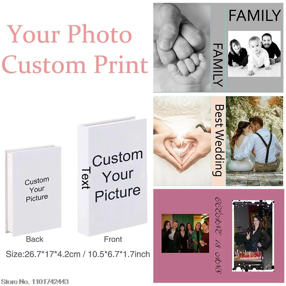 

DIY Customize Cover Fake Books Decoration Home Office Room Bar Decor Cafe Desk Books Storage Box Ornaments Book Gift Aesthetic