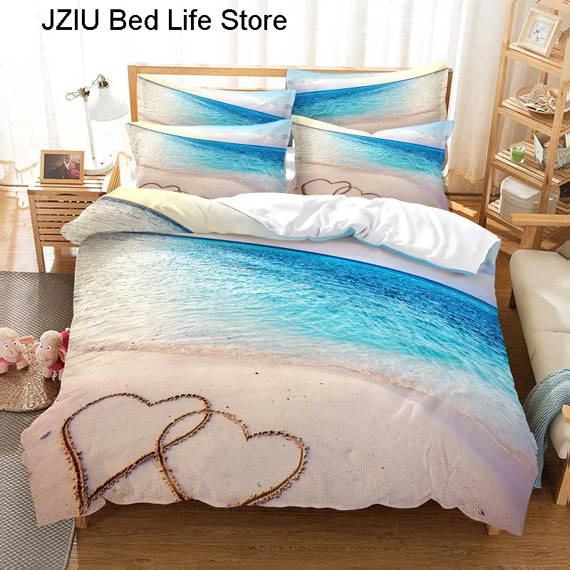 Мультяшное пляжное автомобильное постельное белье комплект с пододеяльником 3d