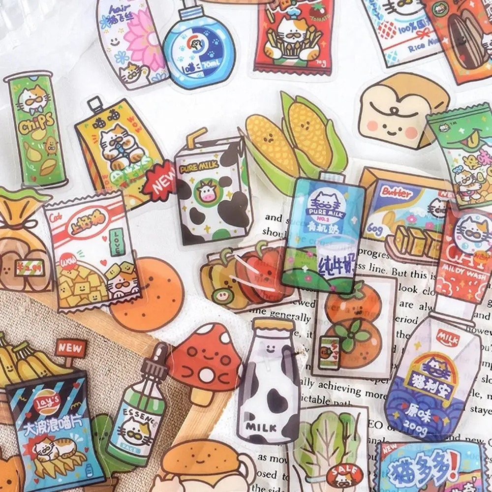 

Album Decorative Snack Vegetables Handbook Milk DIY Cartoon Sticker School Supplies Self Adhesive Stationery Sticker
