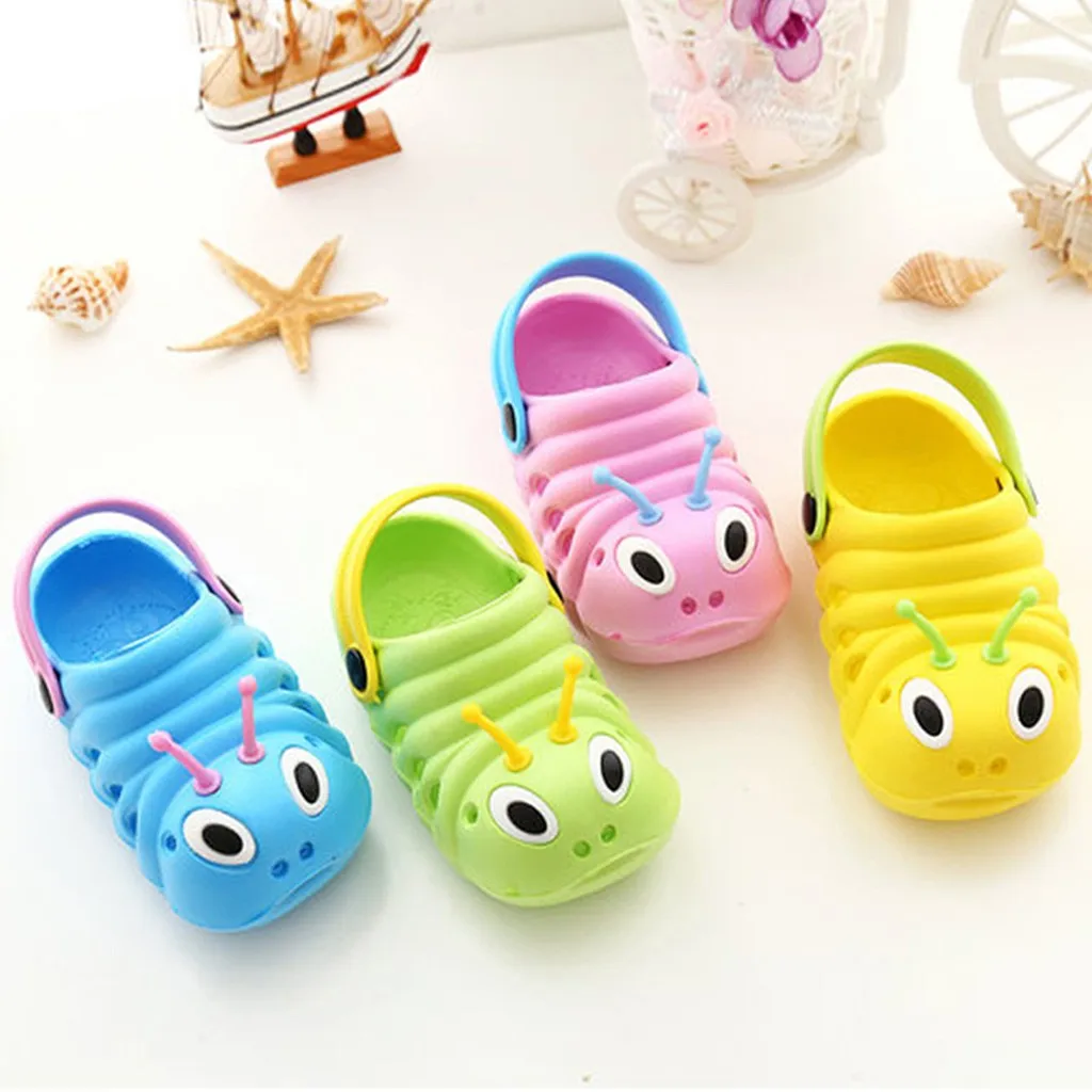 

Kids Sandals Summer Children's Slippers Toddler Boys Girls Beach Sandals Slippers Flip Shoes Infant Cartoon Print Flat Shoes New