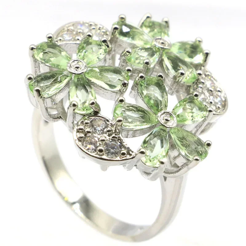 Купите 4 и получите 1 бесплатно 6 г кольца из SOLID STERLING SILVER 925 Tsavorite Гранат Аквамарин